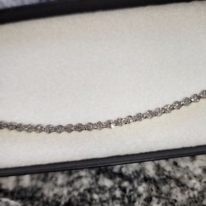 Zales White Gold Diamond Bracelet